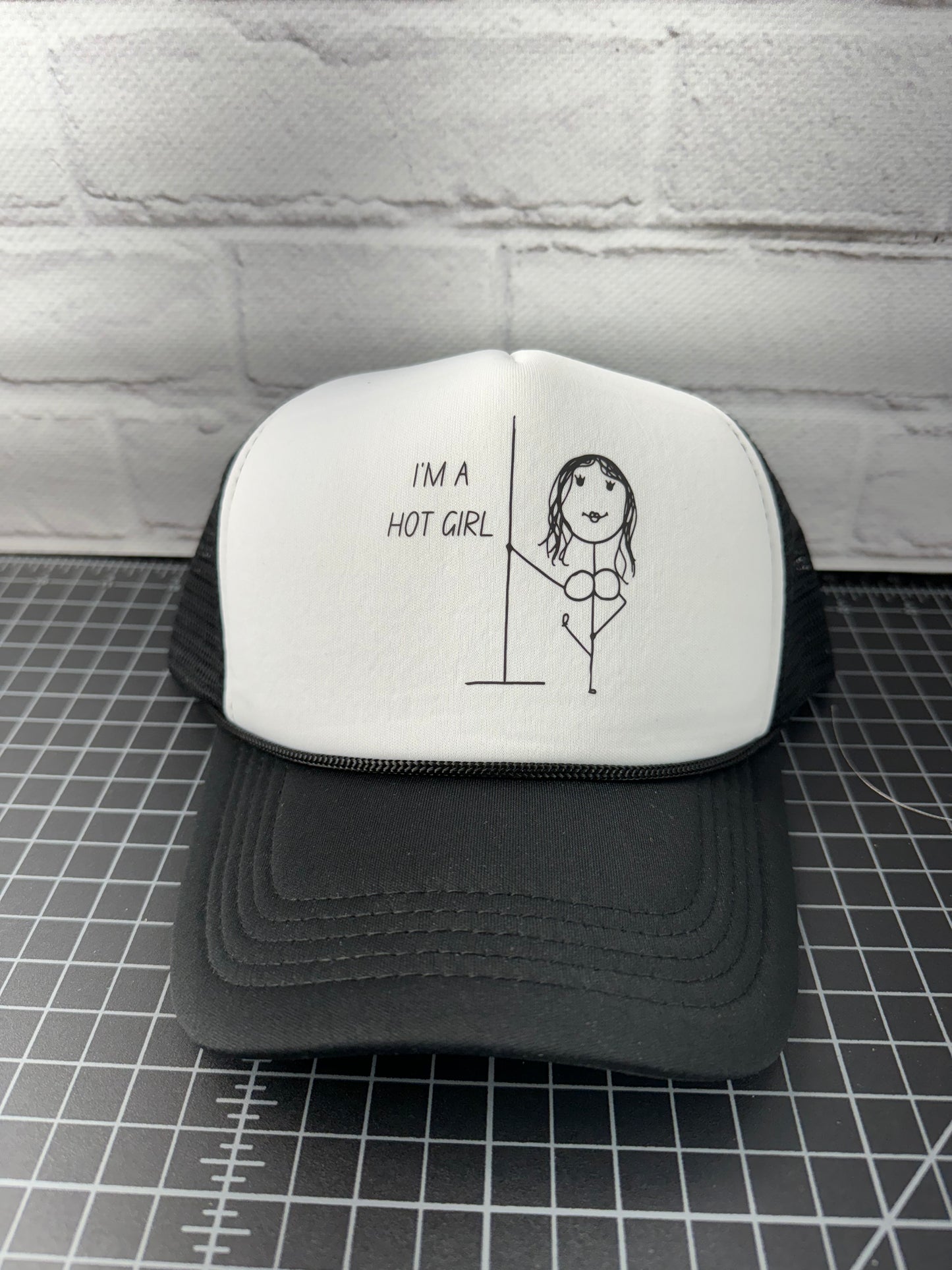I'M A HOT GIRL TRUCKER HAT
